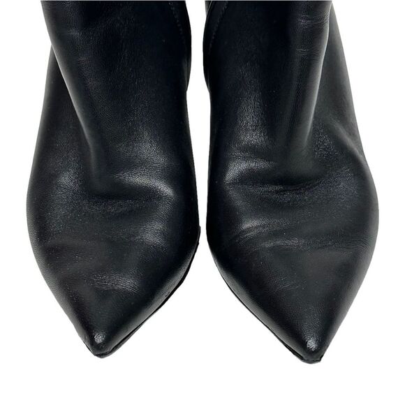YSL Yves Saint Laurent OPYUM Logo Heel Boots Ankle Booties Black 36 5.5 6 - Picture 15 of 15
